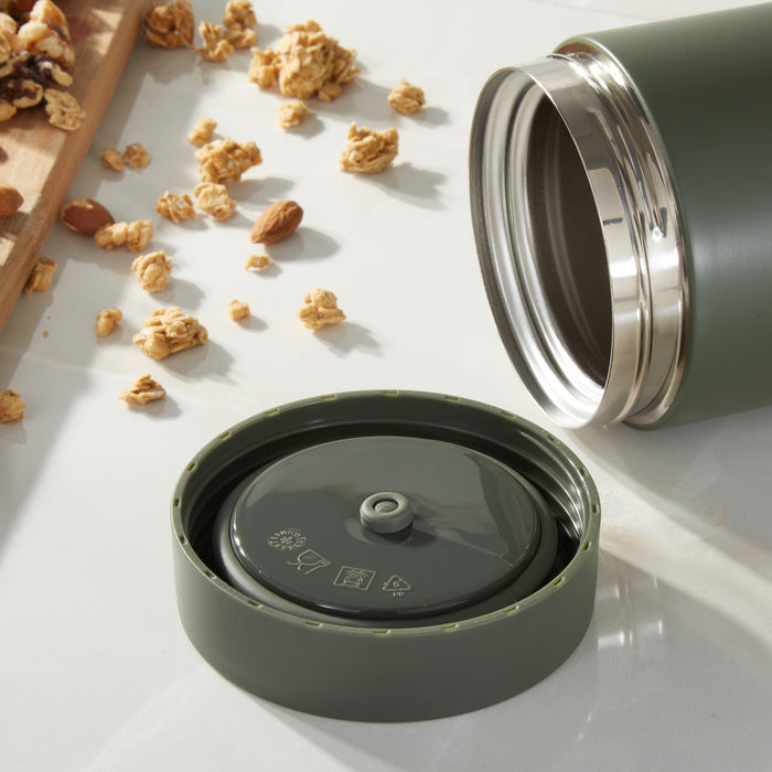 Image 4 of Nommie Stainless Steel 3pc Food Container, Green