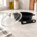 BergHOFF GEM Nonstick Cast Aluminum 10" Saute Pan 3.4qt. with Glass Lid, Black - Sauté Pans
