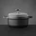 BergHOFF GEM Nonstick Cast Aluminum 8" Stockpot 3qt. with Glass Lid, Black - Stock Pots