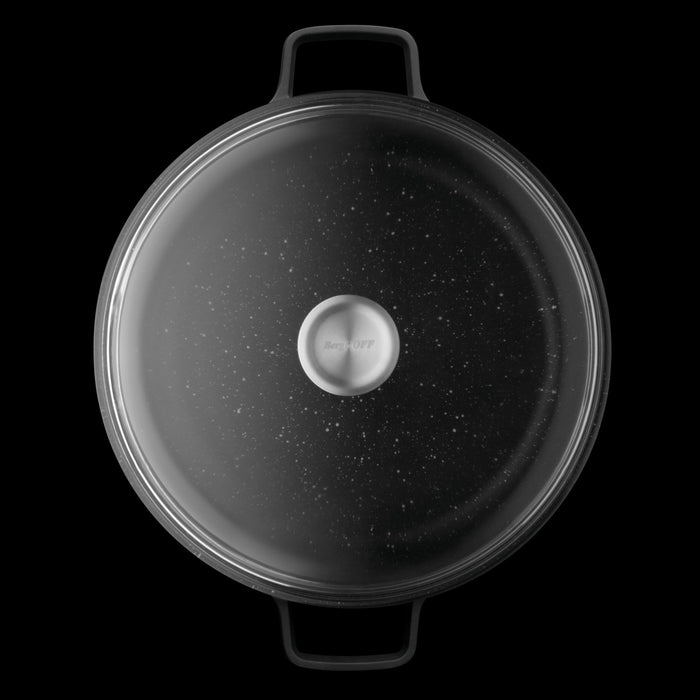 BergHOFF GEM Nonstick Cast Aluminum Two-Handle 11" Saute Pan 4.9qt., Glass Lid - Sauté Pans