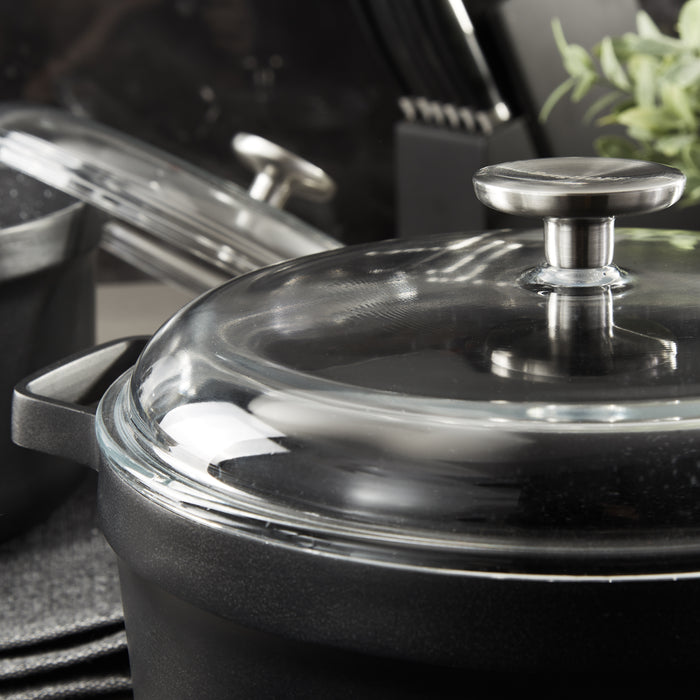 Image 3 of GEM Glass Cover with 18/10 Stainless Steel Knob, 10"