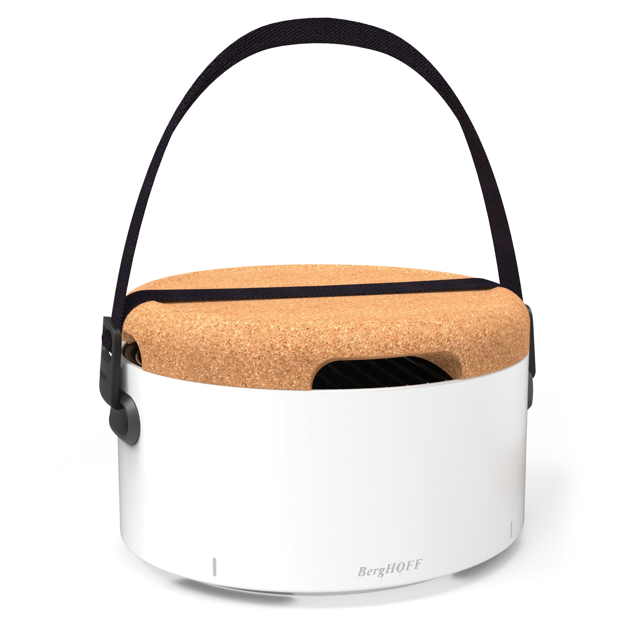 BergHOFF Leo Portable Tabletop Barbecue Charcoal Grill, White