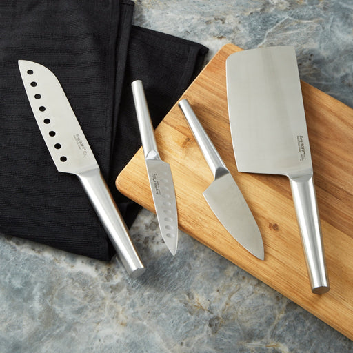 BergHOFF Straight 4pc 18/10 Stainless Steel Santoku Knife Set - Kitchen Knives