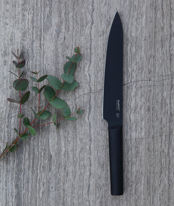 BergHOFF Ron 7" Stainless Steel Carving Knife, Black - Kitchen Knives