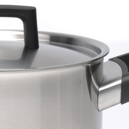 BergHOFF Ron 8" 18/10 Stainless Steel Covered Dutch Oven, 3.1 Qt - Stock Pots