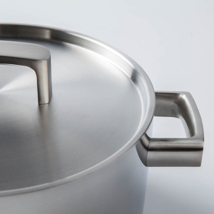 Image 3 of Ron 10" 18/10 Stainless Steel 5-Ply Covered Stockpot 