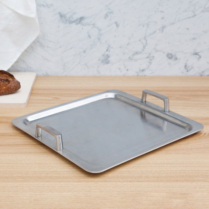 Image 3 of Ron 13.75" Stainless Steel 5-Ply Teppanyaki Plate