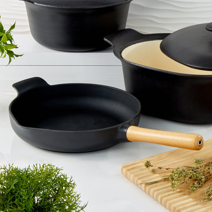 BergHOFF Ron Cast Iron 10.25" Fry Pan 2.6qt., Black - Skillets & Frying Pans