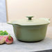 BergHOFF Ron Cast Iron 10" Dutch Oven 4.4qt. with Lid, Green - Stock Pots