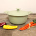 BergHOFF Ron Cast Iron 10" Dutch Oven 4.4qt. with Lid, Green - Stock Pots