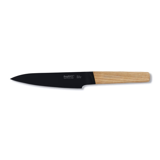 BergHOFF Ron 5" Stainless Steel Utility Knife, Wood Handle - Kitchen Knives