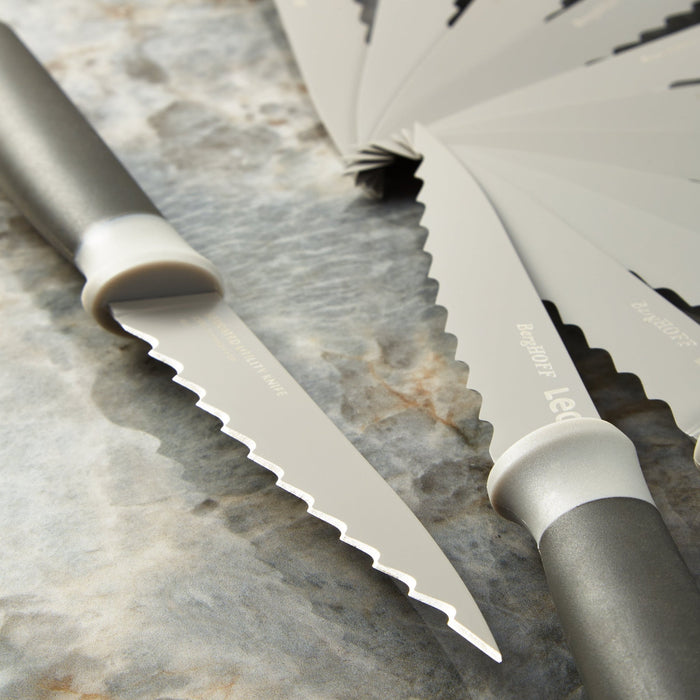 BergHOFF Leo 4.5" Stainless Steel Steak Knives, Set of 4, Gray - Kitchen Knives