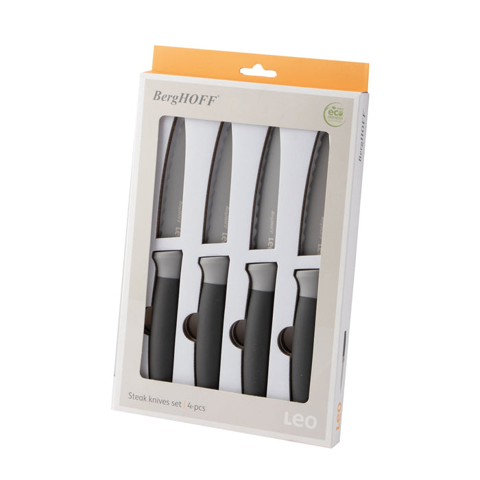 BergHOFF Leo 4.5" Stainless Steel Steak Knives, Set of 4, Gray - Kitchen Knives