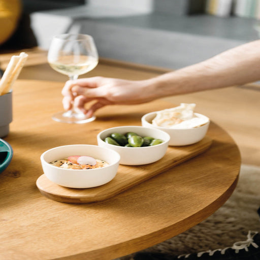 BergHOFF Leo 7pc Bamboo Covered Appetizer Set, 0.29qt. - Serving Trays