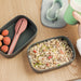 BergHOFF Leo 3Pc Dual Bento Box Set with Strap, Gray & Mint - Lunch Boxes & Totes