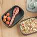 BergHOFF Leo 3Pc Dual Bento Box Set with Strap, Gray & Mint - Lunch Boxes & Totes