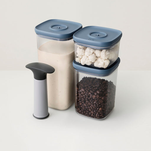 BergHOFF Leo 4Pc Vacuum Food Container Set, Blue - Food Storage Containers