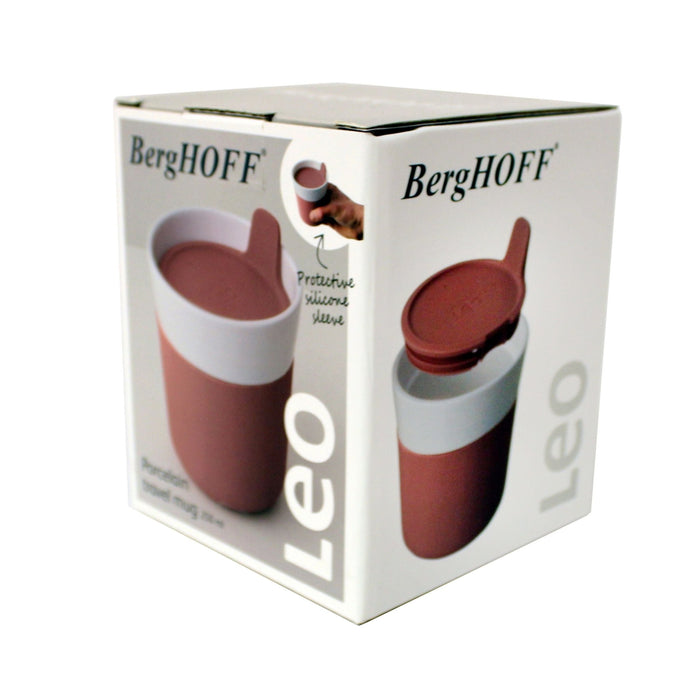 BergHOFF Leo 8.32oz Porcelain Travel Mug, Pink - Mugs
