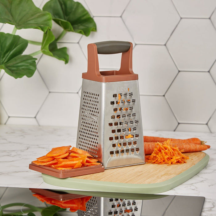 BergHOFF Leo 4-sided Box Grater, Red - Food Graters & Zesters