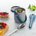 BergHOFF Leo 5Pc Travel Set with Dual Lunch Pot and Flatware, Blue - Lunch Boxes & Totes