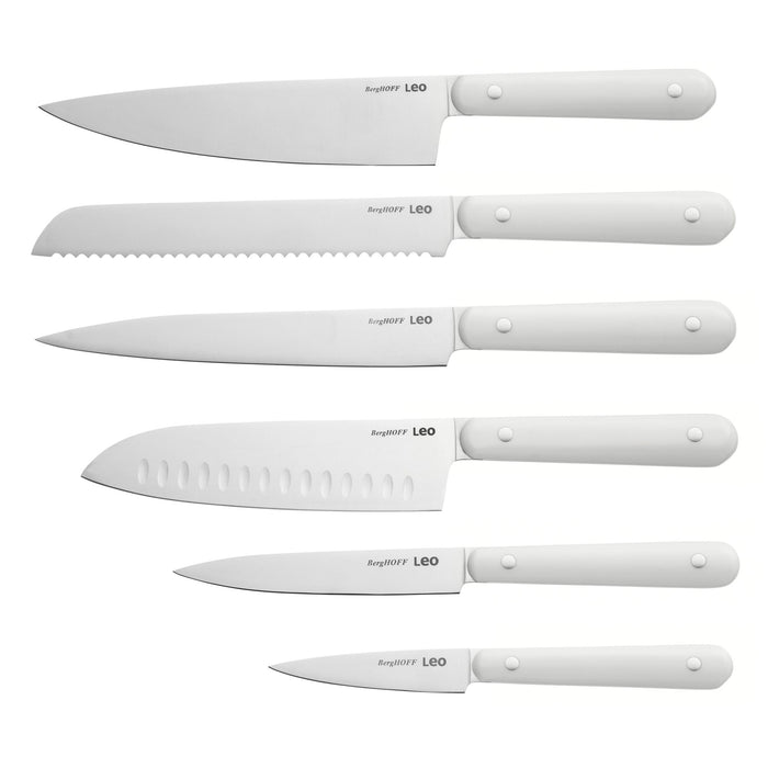 BergHOFF Leo Glints Stainless Steel 7Pc Knife Block Set, Spirit - Knife Blocks & Holders