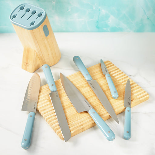 BergHOFF Leo Glints Stainless Steel 7Pc Knife Block Set, Slate - Knife Blocks & Holders