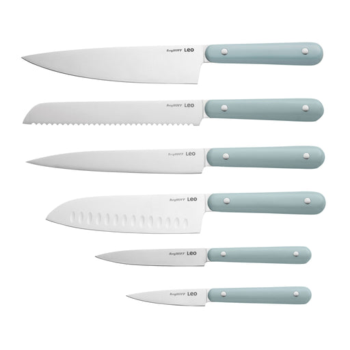 BergHOFF Leo Glints Stainless Steel 7Pc Knife Block Set, Slate - Knife Blocks & Holders