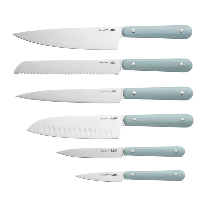 BergHOFF Leo Glints Stainless Steel 7Pc Knife Block Set, Slate - Knife Blocks & Holders