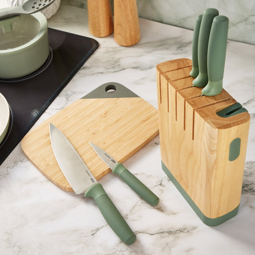 BergHOFF Leo Forest Stainless Steel 6Pc Knife Block Set - Knife Blocks & Holders