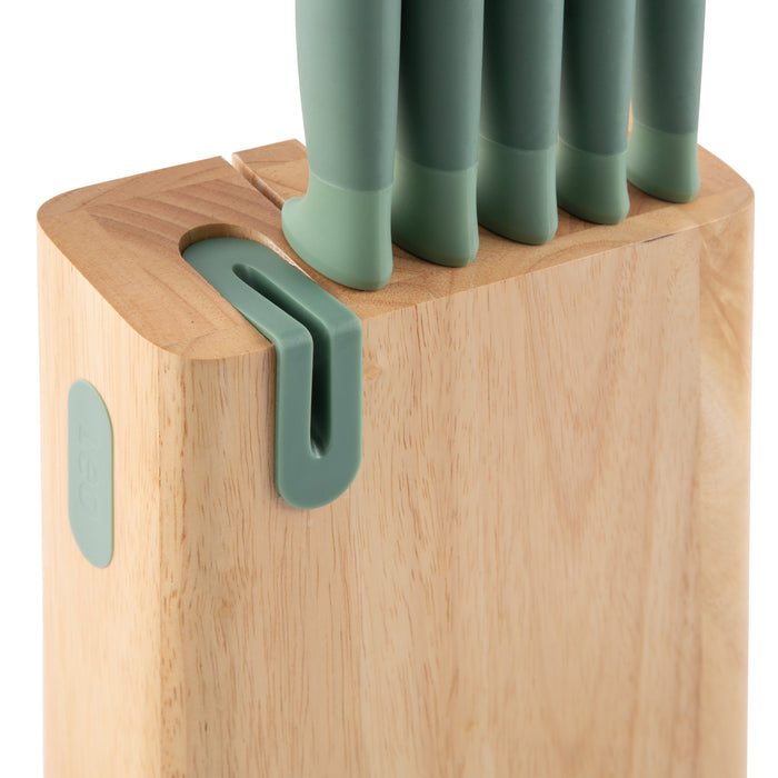 BergHOFF Leo Forest Stainless Steel 6Pc Knife Block Set