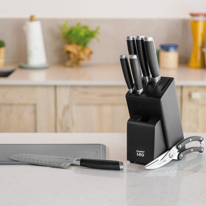 BergHOFF Leo Graphite Stainless Steel Santoku Knife 7" - Kitchen Knives