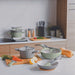 BergHOFF Balance Nonstick Ceramic Stockpot 8", 3.3qt. With Glass Lid, Moonmist - Stock Pots