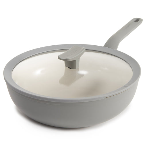 BergHOFF Balance Nonstick Ceramic Wok Pan 11", 4.4qt. With Glass Lid, Moonmist - Woks