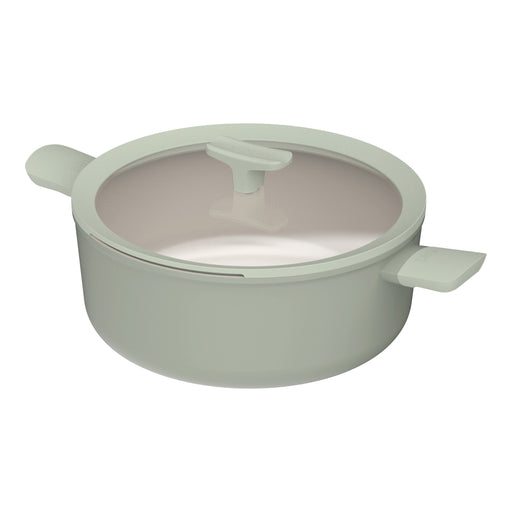 BergHOFF Balance Nonstick Ceramic Stockpot 11", 6.5qt. With Glass Lid, Sage - Stock Pots