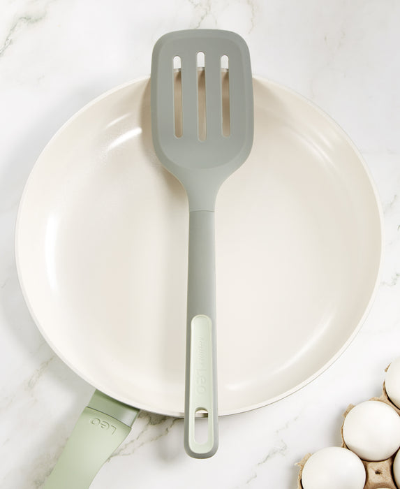 BergHOFF Balance Nonstick Ceramic 2Pc Frying Pan 9.5" and Nylon Turner 13.75", Sage - Skillets & Frying Pans