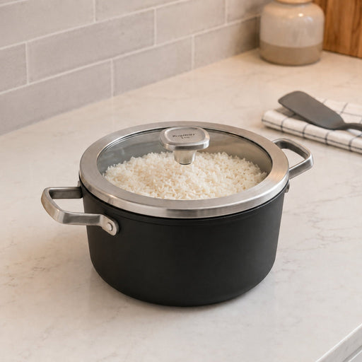 BergHOFF Leo Graphite Nonstick Ceramic 9.5" Stockpot 5.75qt. With Glass Lid - Stock Pots