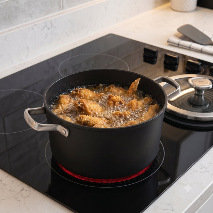 BergHOFF Leo Graphite Nonstick Ceramic 9.5" Stockpot 5.75qt. With Glass Lid