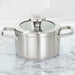 BergHOFF Leo Graphite 18/10 Stainless Steel 6.25" Stockpot 1.7qt. With Glass Lid - Stock Pots