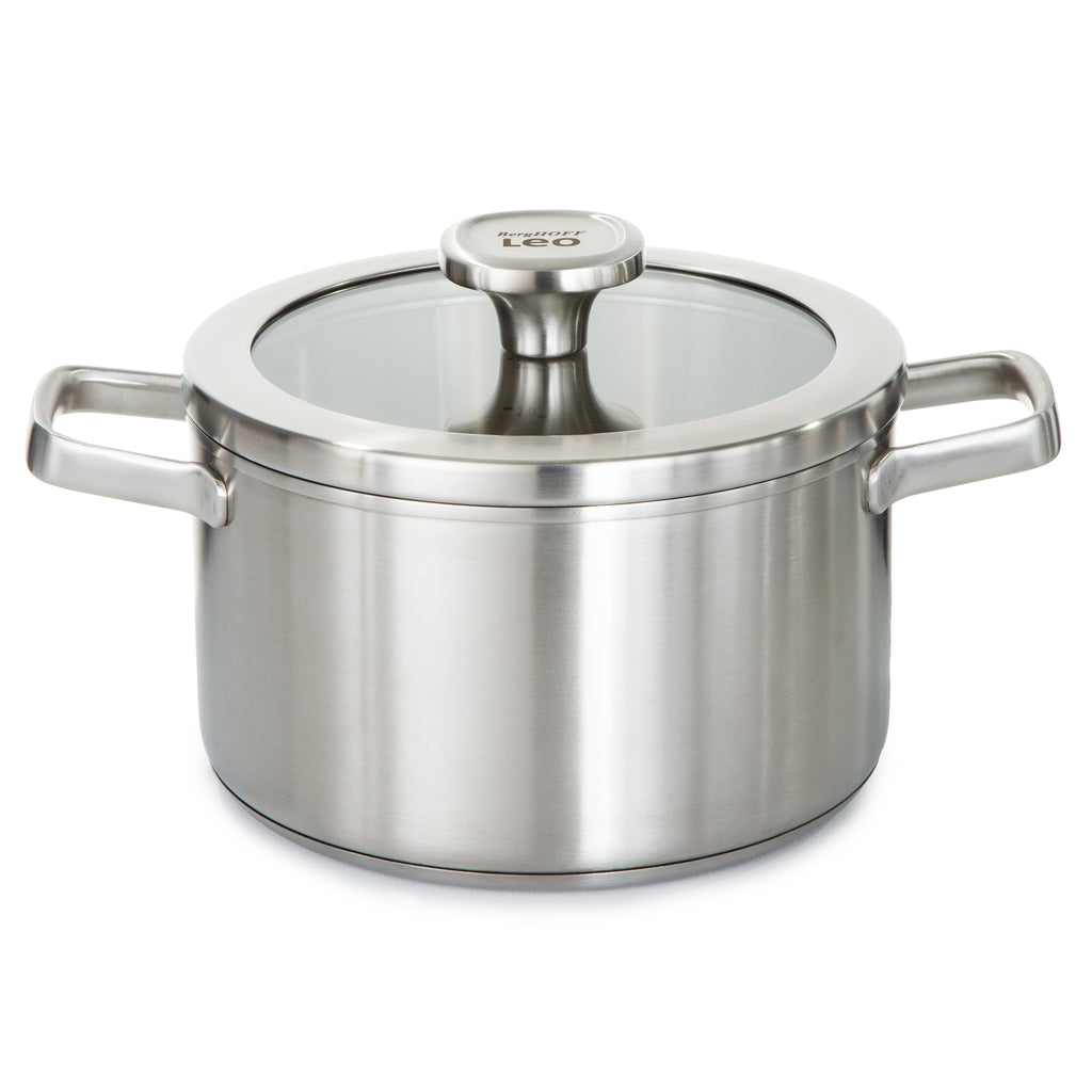 Leo Graphite Recycled 18/10 Stainless Steel Stockpot 8