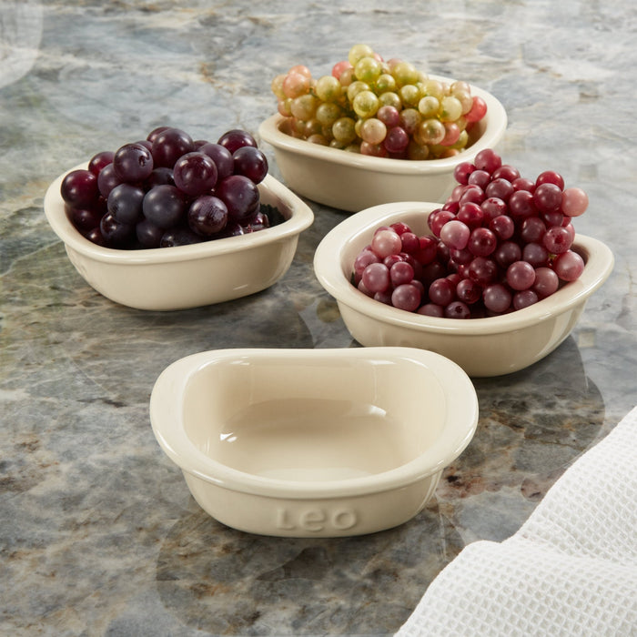 BergHOFF Balance Stone 4Pc Ramekin Crème Brulé Set 4.25", 7oz., Moonbeam - Ramekins & Souffle Dishes