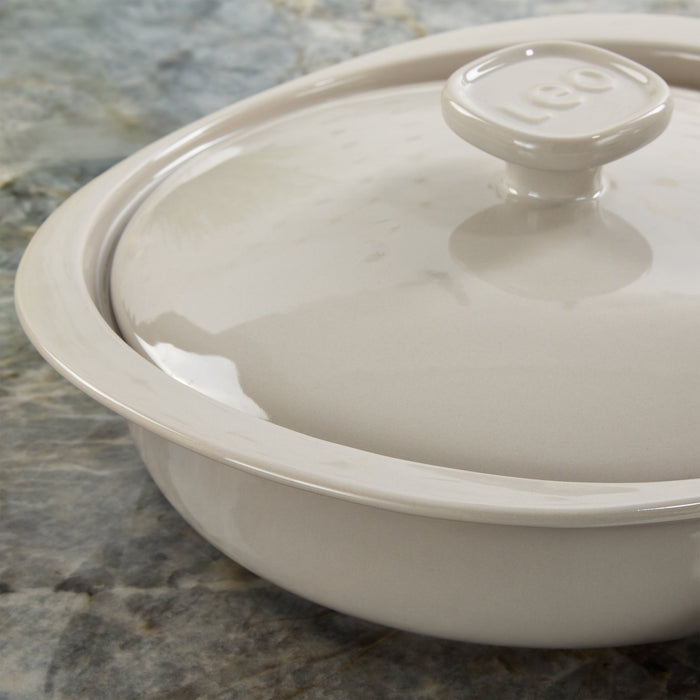 BergHOFF Balance Stone Casserole 9.5", 2.4qt. With Stone Cover, Moonmist - Casserole Dishes