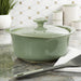 BergHOFF Balance Stone Casserole 9.5", 4.5qt. With Stone Cover, Sage - Casserole Dishes