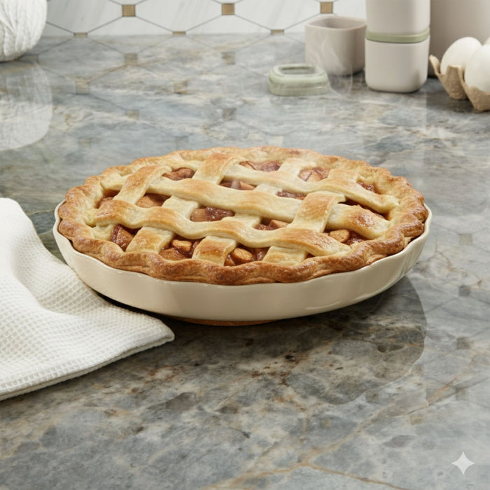 BergHOFF Balance Stone Rippled Pie Dish 11", 1.59qt., Moonbeam - Casserole Dishes