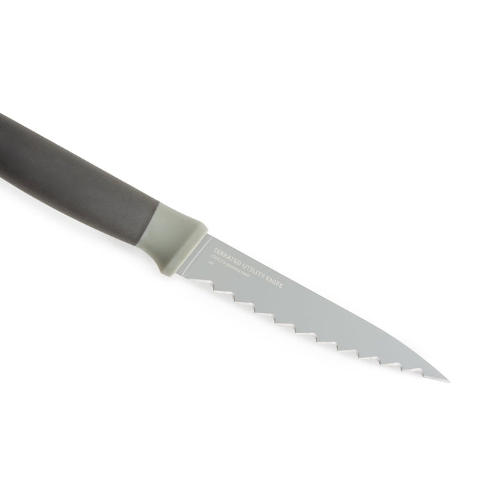 BergHOFF Balance Nonstick Stainless Steel Serrated Utility Knife 4.5" - Kitchen Knives