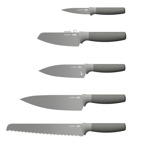 BergHOFF Balance Nonstick Stainless Steel 6Pc Knife Block Set, Green - Knife Blocks & Holders