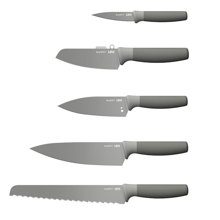 BergHOFF Balance Nonstick Stainless Steel 6Pc Knife Block Set, Green - Knife Blocks & Holders