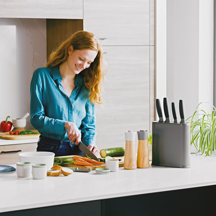 BergHOFF Balance Nonstick Stainless Steel 6Pc Knife Block Set, Green - Knife Blocks & Holders