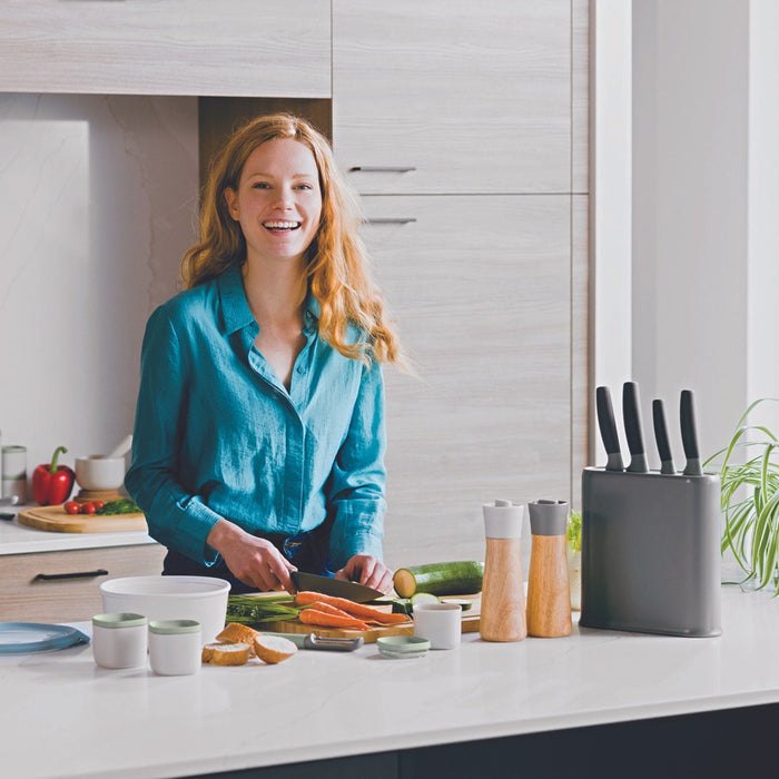 BergHOFF Balance Nonstick Stainless Steel 6Pc Knife Block Set, Green - Knife Blocks & Holders