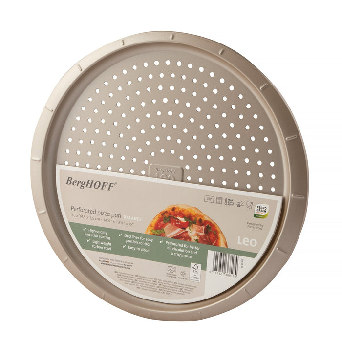 BergHOFF Balance Nonstick Carbon Steel Perforated Pizza Pan 12.5" - Cake Pans & Molds