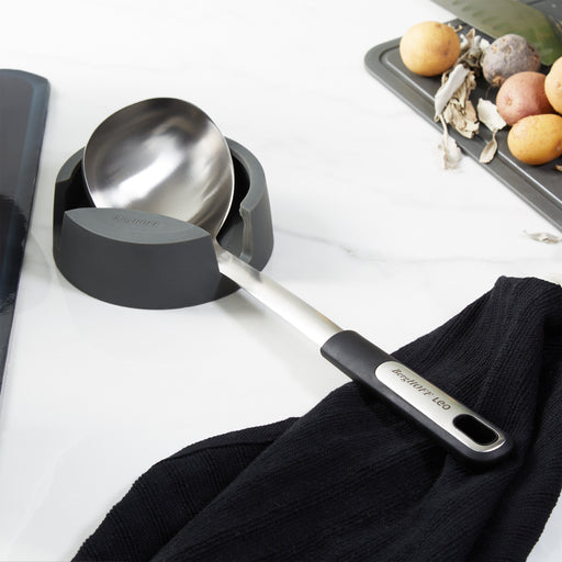 Image 2 of Leo Graphite Stainless Steel Soup Ladle, 13"